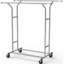 Simple Houseware Heavy Duty Double Rail Clothing Garment Rack, Chrome