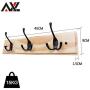 AXL Wall Mounted Coat Rack,No Damage Wall, Hooks Coat Rack Hat Hook Bath Towel Closet Clothes Hanger Garment Rack Holder, 3 Black Hook, Wall Mount Entryway Bathroom Bedroom Kitchen Home Office Storage