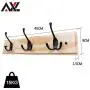 AXL Wall Mounted Coat Rack,No Damage Wall, Hooks Coat Rack Hat Hook Bath Towel Closet Clothes Hanger Garment Rack Holder, 3 Black Hook, Wall Mount Entryway Bathroom Bedroom Kitchen Home Office Storage