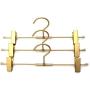 Koobay 11.8" Gold Aluminium Garment Pants Trousers Skirt Bottom Clips Hangers for Closet Organizition hangers 10PS/LOT ( bottom)