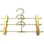 KOOBAY 10Pack 11.8" Aluminium Gold Finish Stainless Bottom Adjustable Clips Pants Skirt Trousers Clothes Metal Hangers KOOBAY 10Pack 11.8" Aluminium Gold Finish Stainless Bottom Adjustable Clips Pants Skirt Trousers Clothes Metal Hangers