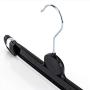 HANGERWORLD 10 Black 11.8inch Plastic Coat Clothes Garment Pants Skirt Clip Hanger