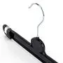 HANGERWORLD 10 Black 11.8inch Plastic Coat Clothes Garment Pants Skirt Clip Hanger HANGERWORLD 10 Black 11.8inch Plastic Coat Clothes Garment Pants Skirt Clip Hanger