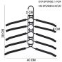 Clothes Hangers, 5 in 1 Multilayer Metal EVA Sponge Hangers Anti-Slip Clothes Rack Space Saving Detachable Hanger for Suit Coat Shirt Skirt Pants (Black) Clothes Hangers, 5 in 1 Multilayer Metal EVA Sponge Hangers Anti-Slip Clothes Rack Space Saving Detachable Hanger for Suit Coat Shirt Skirt Pants (Black)