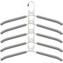 ZXFG Magic Hangers 2 Pack Multilayer Anti-Slip Clothes Rack Space Saving Clothes Hangers 5 in 1 Multifunctional Adult Clothes Rack for Household Space Saver (Color : White, Size : Adult)