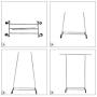 SONGMICS Clothes Rack on Wheels, Heavy Duty Garment Rack with Extendable Hanging Rail, Holds up to 200 lb, Collapsible Clothing Rack UHSR13S