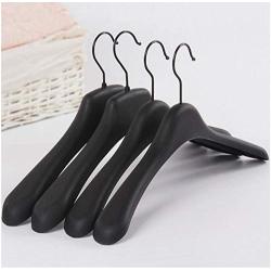 Black Thick Wide Shoulder Plastic Clothes Hanger Decoration for Coats Jacket and Fur 10 Pieces