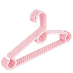 Iddefee Clothes Hanger Pack of 20 Solid Color Plastic Hangers Collar Protection Design Fit for T-Shirt Bra Pajamas Strappy Dress Bathing Suit Pants Hangers (Color : Pink, Size : 4224cm)