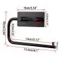 Sumnacon Stainless Steel Toilet Roll Paper Holder 3M Self Adhesive, Rustproof Bathroom Kitchen Tissue Holder Towel Hanger Hook Wall Mount(Black)