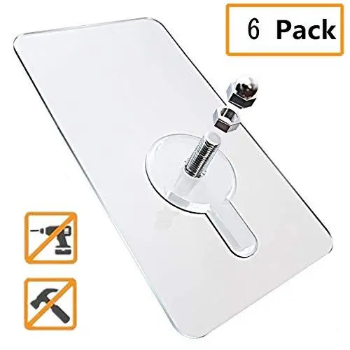 Sendida Wall Mount Adhesive Screws - Tools Free Screws Base for Hooks, Replacement and Reusing for Hanger (No Hanger Hooks Included)- 6 Pack Sendida Wall Mount Adhesive Screws - Tools Free Screws Base for Hooks, Replacement and Reusing for Hanger (No Hanger Hooks Included)- 6 Pack