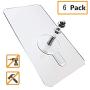 Sendida Wall Mount Adhesive Screws - Tools Free Screws Base for Hooks, Replacement and Reusing for Hanger (No Hanger Hooks Included)- 6 Pack