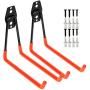 Heavy Duty Garage Storage Utility Double Hooks,Extended Wall Mount Tool Holder Organizer for Ladders,Bike,Chair (2 Pack Orange 7.5" Large U Hook) Heavy Duty Garage Storage Utility Double Hooks,Extended Wall Mount Tool Holder Organizer for Ladders,Bike,Chair (2 Pack Orange 7.5" Large U Hook)