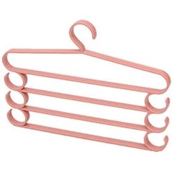 Hanger Clothes Pants Hangers-Multi Layers Pant Slack Hangers Swing Arm Pants Hangers Closet Storage for Pants Jeans for Closet Organization (Color : Pink)