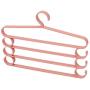 Hanger Clothes Pants Hangers-Multi Layers Pant Slack Hangers Swing Arm Pants Hangers Closet Storage for Pants Jeans for Closet Organization (Color : Pink)