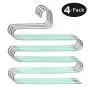 Myfolrena Pants Hangers, Updated S Shaped Hanger Non Slip Clothes Hanger Space Saving for Jeans Trousers Slacks Leggings (Teal-4 Pack)