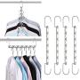 Giftol Space Saving Hangers Metal Hanger Magic Cascading Hanger Closet Clothes Organizer(4 Pack)