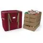 Covermates Keepsakes - 96PC Adjustable Ornament Storage Bag - Holds 4 Inch Ornaments - Heavy Duty Material - FlexGrid Adjustable Compartments - ID Window - 25 Inch Holiday Storage Bag - Red Covermates Keepsakes - 96PC Adjustable Ornament Storage Bag - Holds 4 Inch Ornaments - Heavy Duty Material - FlexGrid Adjustable Compartments - ID Window - 25 Inch Holiday Storage Bag - Red