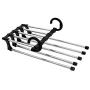 shlutesoy Multi-Layer Clothes Pants Hangers Wardrobe Jeans Stainless Steel Storage Rack - Black