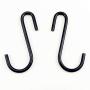 LuoQiuFa 12 Pack Heavy Duty S Hooks Black S Shaped Hooks Hanging Hangers Hooks for Kitchen, Bathroom, Bedroom and Office: Pan, Pot, Coat, Bag, Plants(S Hook/Black/2.48 inch)