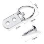 FUCAS D Ring Picture Hangers Heavy Duty Hanging Picture Frame Hangers, Double Hole with Screws FUCAS D Ring Picture Hangers Heavy Duty Hanging Picture Frame Hangers, Double Hole with Screws