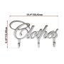 Comfify Contemporary Style Clothes Hook Rack Multi-Purpose Aluminum Modern Coat Rack, Removable Wall Hanger, Clothing Hooks - 3 Coat Hooks, Cursive Font Design, Polished Finish - Includes Screws