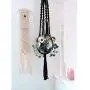 Macrame Black - Macrame Plant Hanger Black - Gothic Decor - Black Home Decor - Macrame Hanging Planter - Gothic Boho - Plant Pot Hanger