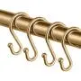 Metal Shower Curtain Hooks,Set of 12 Rings,Rust Resistant S Shaped Hooks Hangers for Shower Curtains, Kitchen Utensils, Clothing, Towels, etc. (Gold) Metal Shower Curtain Hooks,Set of 12 Rings,Rust Resistant S Shaped Hooks Hangers for Shower Curtains, Kitchen Utensils, Clothing, Towels, etc. (Gold)