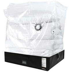 Compactor Vacuum Storage Boxes Sealed Dust Free Storage for Clothing Bedding Pillows - Size XXL, Black Infinity (28x17.5x19)