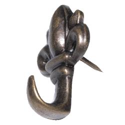 The Hillman Group 122261 Fleur De Lis Push Pin Hanger, Pack of 1