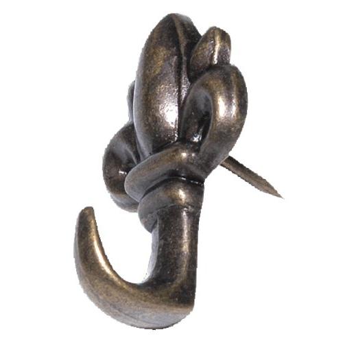 The Hillman Group 122261 Fleur De Lis Push Pin Hanger, Pack of 1