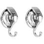 No Punching Heavy Duty Vacuum Suction Cup Hooks Powerful Suction Cup Hooks Wreath Hanger for Shower (2 Pack)