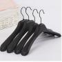 10pc Black Thick Wide Shoulder Plastic Clothes Hanger for Coats Jacket and Fur Decoration