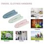 3Packs Suit Hangers,Portable Folding Collapsing Clothing Hangers Travel Hangers Coat Closet Clothes Hangers Clothes Pins Standard Hangers Car Clothes Drying Rack Windproof Design (3packs, green)