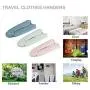 3Packs Suit Hangers,Portable Folding Collapsing Clothing Hangers Travel Hangers Coat Closet Clothes Hangers Clothes Pins Standard Hangers Car Clothes Drying Rack Windproof Design (3packs, green)