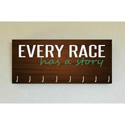 Race Medal Holder/Running Medal Hanger EVERY RACE HAS A STORY- Wood Wall Mounted Medal Organizer. CUSTOMIZATION Available