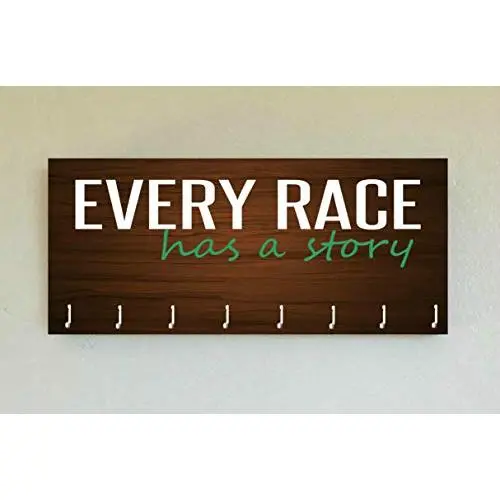 Race Medal Holder/Running Medal Hanger EVERY RACE HAS A STORY- Wood Wall Mounted Medal Organizer. CUSTOMIZATION Available Race Medal Holder/Running Medal Hanger EVERY RACE HAS A STORY- Wood Wall Mounted Medal Organizer. CUSTOMIZATION Available