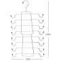 Magicool Cami Hanger 4 Pack Space Saving Hangers Closet Organizer for Tank Top, Cami, Bra, Pajamas, Strappy Dress,Bathing Suit