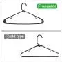 HOUSE DAY Black Plastic Tubular Adult Hangers 16.5 Inch Light-Weight Plastic Hanger 24pcs