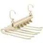 SEniutarm Plastic Hanger Clothes Foldable Pants Rack Trouser Shelf Storage Organization White