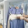 HOUSE DAY 12 Pack Pants Hangers with Hook, Clip Hangers, Skirt Hangers with Clips,Multi Stackable Add on Hangers