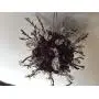 Party ball/One of a kind hanging decorative ball / 5 inches in diameter/Synthetic purple berries with clear shiny silver ice spikes/Unique Valentines decoration/Hanger/Handmade party decor