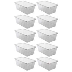 Life Story 5.7-Liter Clear Shoe & Closet Storage Boxes Stacking Container, 10 Pack