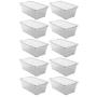 Life Story 5.7-Liter Clear Shoe & Closet Storage Boxes Stacking Container, 10 Pack