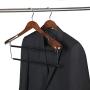 Quality Tow-Tone Wooden Suit Hangers with Velvet Pants Bar Smooth Finish Solid Wood Coat Hanger with 360° Swivel Hook - Camisole, Jacket, Pant, Dress Clothes Hangers (Retro - Wide Shoulder, 1)