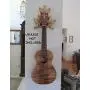 Ukulele Wall Mount Hanger, Plumeria, Tropical Art