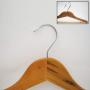 6 Pack Natural Durable Wood Suit Hangers Non Slip Bar Clothes Coat Solid Hanger