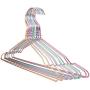 10pcs Random Color Aluminum Metal Hanger, for Clothes, Light Space Saving Dress Twisted Hanger with Notches