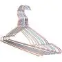 10pcs Random Color Aluminum Metal Hanger, for Clothes, Light Space Saving Dress Twisted Hanger with Notches 10pcs Random Color Aluminum Metal Hanger, for Clothes, Light Space Saving Dress Twisted Hanger with Notches