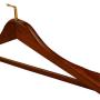 CHAONAO Wood Hangers Extra Wide Shoulder Durable Men and Women Clothes Hanger for Suit, Coat, Jacket, Pack of 5,Brown,40x5.5cm