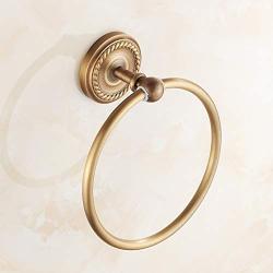 Towel ring/Solid Brass Towel Finish Wall Mounted Durable Vintage Simplicity Decorative Bathroom Accessories Clothes Hanger-brass